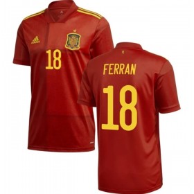 Spanien Ferran 18 Hjemmebanetrøje Euro 2020 S/S